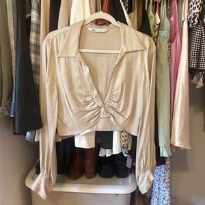 Zara Satin Crop Top